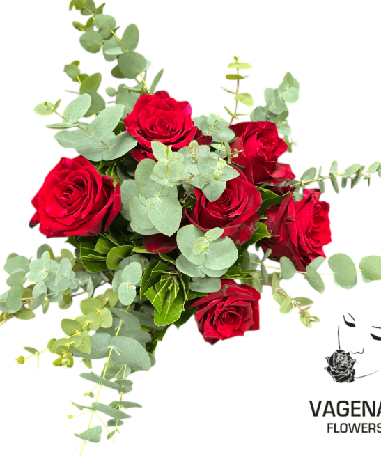 Μπουκέτο με Κόκκινα Τριαντάφυλλα