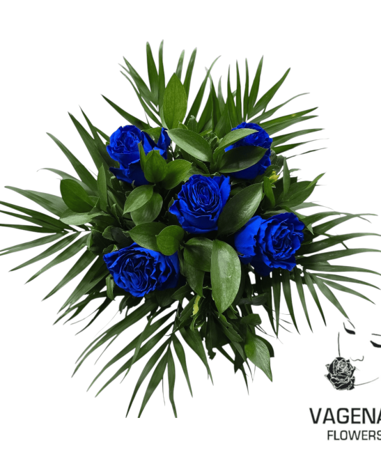 Μπουκέτο με Μπλε Τριαντάφυλλα